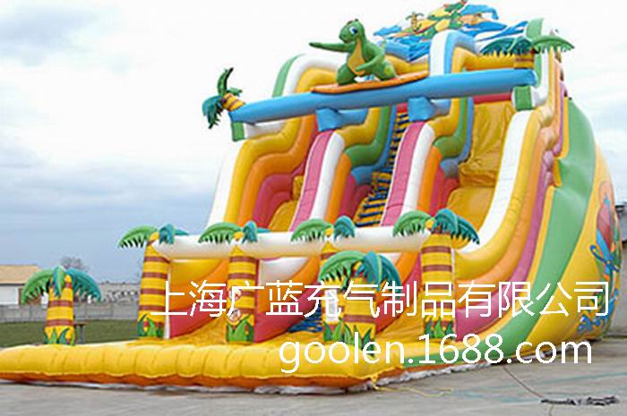 Dinosaur inflatable slides