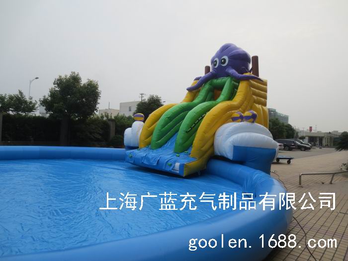 Inflatable water slides